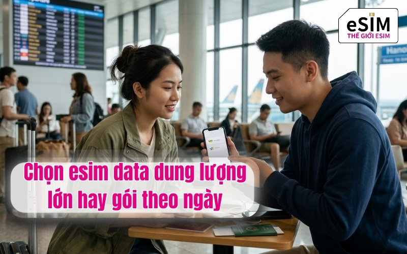 Chọn esim data dung lượng lớn hay gói theo ngày